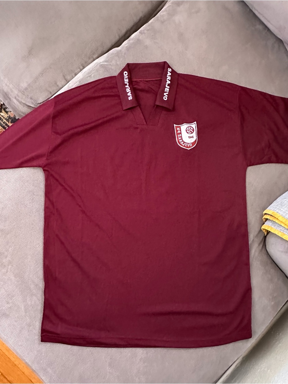 Vintage FK Sarajevo Soccer Jersey Maroon Size XL Bosnia And Herzegovina